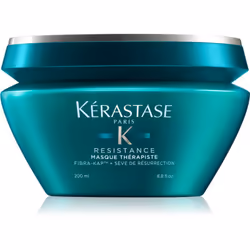 Des cheveux brillants de santé et doux comme de la soie&nbsp;? Ce n’est pas seulement un rêve. Le masque régénérant Kérastase Resistance Masque Thérapiste a été spécialement conçu pour le soin intensif des cheveux très affaiblis