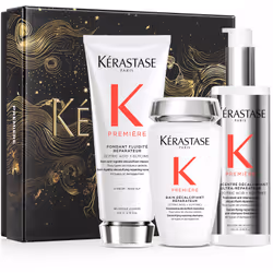 Tout le nécessaire pour de beaux cheveux en un seul produit. Le coffret cosmétique Kérastase Première ne contient pas un, mai ...