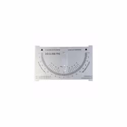 Le déclimètre (ou inclinomètre) mesure l'inclinaison de la charpente. Précision de un degré. Longueur 135 mm.