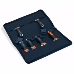 En nylon. 6 inserts. Avec poignée. Système de fermeture à zip. Contenu du colis : 1 x Sacoche de rangement couteaux à enduire ...