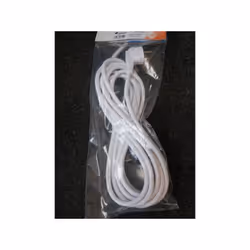 Cordon d'alimentation avec fiche 2P+T 16A longueur 5m cable 3G1.5 blanc L'EBENOID 037112 Cordon 16A 2 pôles + terre 3G1-blanc ...
