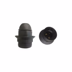 Douille E27 1/2 filetée SB noir M10 L'EBENOID 047261Douille E27 1/2 filetée simple bague noir raccord M10 filetage de raccord ...
