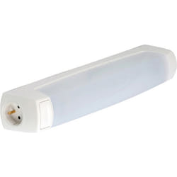 Réglette salle de bain EO S19 sans source lumineuse blanc SSL interrupteur PC 2P+T- L’ÉBÉNOÏD - 055215