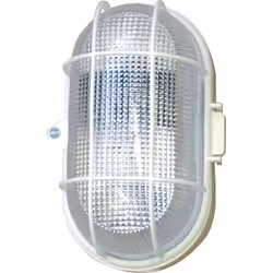 Corps polypropylène et diffuseur en verre. 8 points de fixation avec rattrapage de jeu. Compatible avec lampes E27 LED, fluoc ...
