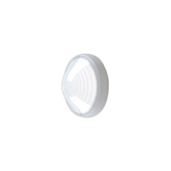 L'ebenoid - Hublot extérieur fluo 1X13W ø 250mm blanc polycarbonate lampe 4000K G24q-1 ballast elec CL2 IK08 IP44 super 62 ebenoid 078682