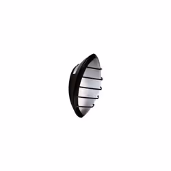 Applique extérieure murale 18W à detection Hyperfrequence avec grille noire RAL9005 et diffuseur polycarbonate 331x279mm avec ...