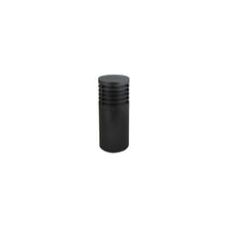 L'ebenoid - Borne exterieure fluo 23W fonte d'alu anthracite ø 180mm H450mm antivandale lampe E27 372lm 230V IK10 IP55 ilo ebenoid 079881