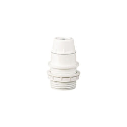 Douille E14 1/2 filetée + bague blanc