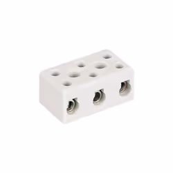 Domino porcelaine 3P 10 mm² EAN L'EBENOID 386704Domino porcelaine 3 pôles 10mm² EAN blanc température d'utilisation : 230 °C  ...