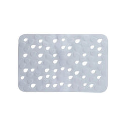 Tapis Fond de baignoire PVC DROPS 53x35cm Gris Spirella
