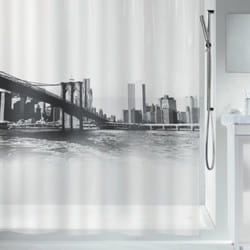 Spirella 3478680075743 rideau de douche Anneau Poly-acétate de vinyle (PEVA) Noir, Blanc