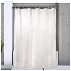 Barre tringle pour rideau de douche ou baignoire extensible sans perçage en Alu kreta 75-125cm Noir Titan Spirella