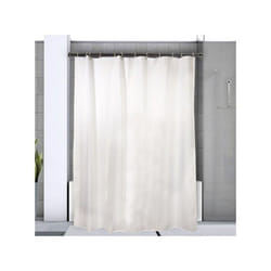 Barre tringle pour rideau de douche ou baignoire extensible sans perçage en Alu KRETA 125-220cm Noir Titan Spirella