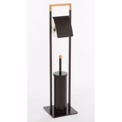 Spirella Chic, Dérouleur papier toilette, Noir, Acier, Mat, 190 mm, 745 mm