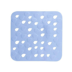 Tapis Fond de douche PVC DROPS 54x54cm Bleu Spirella
