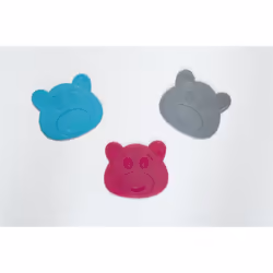 Spirella Teddy, Adhésif anti-dérapant pour baignoire, Enfants, Bleu, Gris, Rose, Caoutchouc, 115 mm, 85 mm