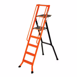 Escabeau pro alu de chez Mondelin 110cm Porte-outils en aluminium intégré aux montants Rampe d'accès XXL pour sécuriser la mo ...