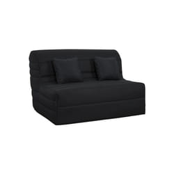 Canapé lit Alix bz 140 mousse 35 kg couette noire