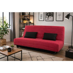 Canapé Convertible Clic-Clac SIMMONS 3 Places - Couchage Quotidien 123x188cm - Coffre Rangement - Déhoussable - Made in France