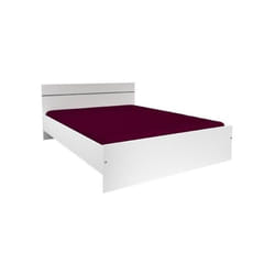 Parisot - boston Lit adulte contemporain - Décor blanc - l 140 x l 190 cm