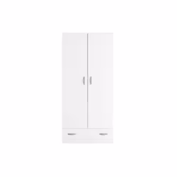 VARIA Armoire 2 portes - Aménagement intérieur : Lingere avec 3 tablettes - 1 grand tiroir inférieur - Panneau de particules  ...