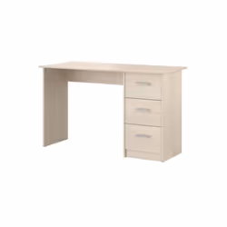 Ce bureau en panneau d'aggloméré de qualité supérieure est un véritable classique et compte 3 tiroirs de rangement pratiques. ...