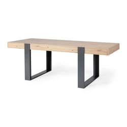 Table à manger - Rectangulaire - Panneaux de particules - Industriel - Loft - L 2239 x P 93 x H 786 cm