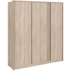 Armoire de chambre - Chene - 3 portes - 185 x 52 x 203 cm Parisot