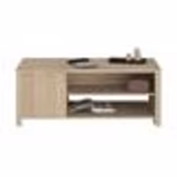 Table basse BETTY rectangulaire - En panneau de particules revêtu papier - Décor chêne - Classique - L110 x H42 x P60 cm