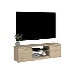Parisot - Meuble tv classique betty - Meuble en panneau de particules décor Chene - L150 x H42 x P60 cm