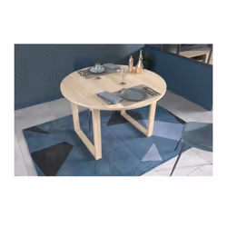 Offrez-vous un espace de repas pratique et polyvalent avec la table ronde extensible Betty de PARISOT, conçue pour accueillir ...