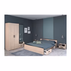 Design moderne et fonctionnel La chambre complète adulte Zodiac Indus de Parisot allie esthétique contemporaine et praticité. ...