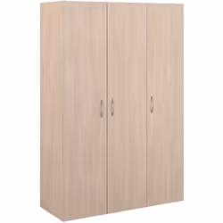Armoire - EASY LIFE - Décor Chêne clair - 3 portes battantes - L1202 x H180 x P497cm - PARISOT EASY LIFE