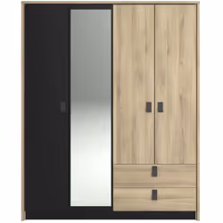 L'armoire de chambre PARISOT allie élégance et fonctionnalité. Avec ses 4 portes, dont une avec miroir, et 2 tiroirs, elle of ...
