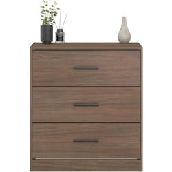 Commode - AZUKA - 3 tiroirs - Orme torréfié - 80 x 44 x 88 cm - PARISOT