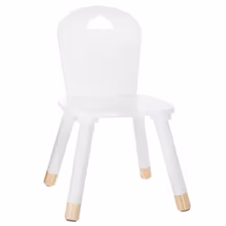 Chaise douceur blanche pour enfant en bois