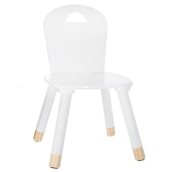 Chaise douceur blanche pour enfant en bois