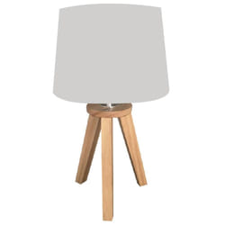 Atmosphera - Lampe scandinave 3 pieds en bois gris - Gris