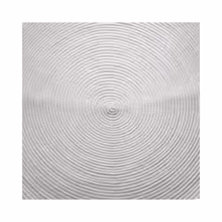 Tapis gros pompons 90 cm gris