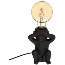Atmosphera - Lampe socle céramique singe yeux noir H17