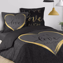 Housse de couette 220x240 + 2 taies Crazy love coton