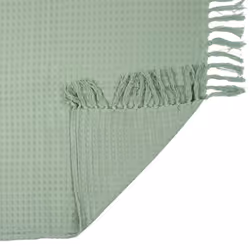 Jeté de canapé gaufré 130x160 cm vert d'eau