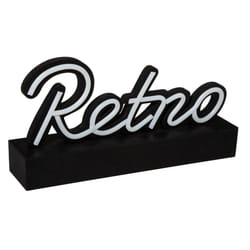 Atmosphera - Mot déco lumineux led rétro noir - Noir