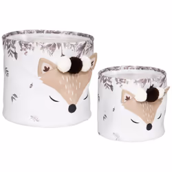Lot de 2 bacs de rangement Renard A la fois pratique et très joli, ce lot de 2 bacs de rangement Renard pour enfant installer ...