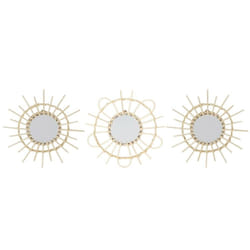 Lot de 3 miroirs rotin D28