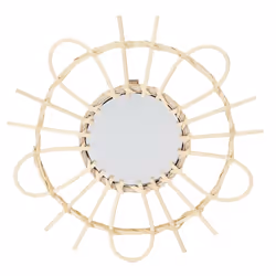 Lot de 3 miroirs rotin D28