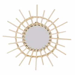 Lot de 3 miroirs rotin D28