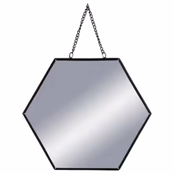 Atmosphera - Ensemble de 3 miroirs Hexa chaîne noir - Noir