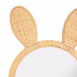 Miroir rotin lapin