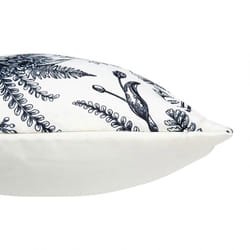 Ostaria - Housse de coussin 40x40 cm Flora noir blanc - Blanc